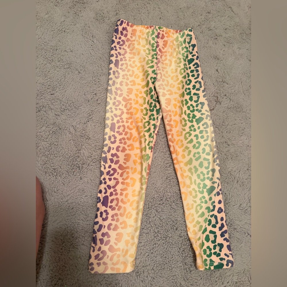 Tiger/leopard print Mardi Gras Toddler Leggings